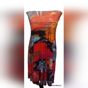 Skirt Maxi or Strapless Dress Abstract Pattern New